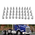 thumbnail image 4 of Spiked Lug Nut Cover, Chrome Lug Nut Caps, ABS Material, Stylish Appearance, Versatile Compatibility, Fit Most Trucks and Trailers, 4 of 7