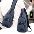thumbnail image 2 of Bdday Messenger Bag Strap Bag Crossbody Backpack with Usb Hole with Headphone Hole Strap Backpack Hiking Backpack Multipurpose Crossbody Chest Bag Makeup Bag Small, 2 of 6