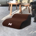 thumbnail image 4 of Almencla Dog Stairs for Sofa Bed, 2 Steps Pet Stairs, Easy Climb Dog Ramp Steps, Washable Coffee, 4 of 8