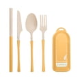 thumbnail image 2 of TIMIFIS Tableware Tableware Travel Utensil Set with Case, Whea-T Straw Reusable Spoon Straw Forks Tableware, Portable Cutlery Travel Picnic Camping Or Daily Use Kitchen Gadgets, 2 of 7