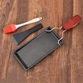 thumbnail image 4 of PEONAVET Bbq Plate Cheese Baking Pan With Wood Handle Kitchen Gadgets Non-stick BBQ Pan, 4 of 8