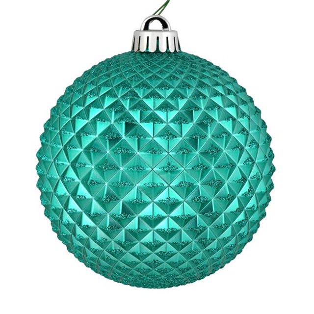 Vickerman N188442D Boule Pailletée Durian Sarcelle de 2,75 Po, 12 par Sac