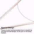 thumbnail image 2 of Maoww Circular Needles Handmade Embroidery Tools Craft Weaving Clothes Hook Professional Double Cusp Sewing Needle Lady Girls 80cm No.8, 2 of 9