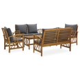 thumbnail image 1 of vidaXL 5 Piece Garden Lounge Set with Cushions Solid Acacia Wood, 1 of 5