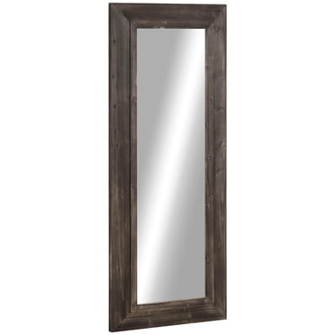 HOMCOM Miroir Pleine Longueur Style Ferme, Miroir Mural et sur Pied Adossé