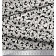 thumbnail image 2 of Soimoi Polyester Crepe Fabric Stripe & Cat Animal Decor Fabric Printed Yard 42 Inch Wide, 2 of 3