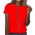 thumbnail image 1 of HWRETIE T-Shirt Imprimé pour Femmes à Col Rond, Manches Courtes, Haut Décontracté pour l'Été, Tenue Quotidienne, 1 of 2