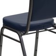 thumbnail image 3 of 4 Pk. HERCULES Series Crown Back Stacking Banquet Chair in Navy Vinyl - Silver Vein Frame, 3 of 9