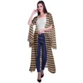 thumbnail image 2 of Moomaya Cardigan Long en Georgette de Viscose Imprimée à Manches Fendues pour Femmes, 2 of 5