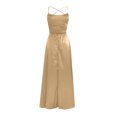 thumbnail image 4 of EGNMCR Robes de Soirée pour Femmes, Robes Formelles pour Femmes, Robes de Cocktail pour Femmes Robe Longue Unie à Dos Dégagé avec Bretelles Robe Ajustée à Épaules Dénudées Robe de Soirée pour Femmes Robe pour Femme, 4 of 5