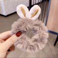 thumbnail image 1 of Furry Hair Rings Elastic Hair Band Rope Hair Tie  Ear Fuzzy Furry Hair Rings Cute Ponytail Holder Elastic Hair Band Rope Hair Accessories For Women GirlsBrown, 1 of 1