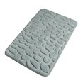 thumbnail image 1 of Hi,Fancy Embossed Bath Mat Quick-Drying Solid Color Shower Absorbent Bathroom Rug Large Kitchen Washroom Door Bathmat Kids Safety Gray 50x80cm, 1 of 7