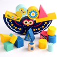 thumbnail image 4 of Graflsoa Owl-Shaped Wooden Balancing Stacking Blocks for Kids - Educational Animal Toy for Patience & Coordination Development, 4 of 5