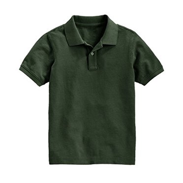 Peach Couture Polo Classique à Manches Courtes pour Garçons Vert Foncé TTG