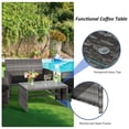 thumbnail image 4 of Costway 8PCS Patio Rattan Furniture Set Conversation Glass Table Top Sofa Cushioned, 4 of 6