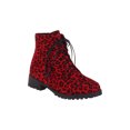 thumbnail image 2 of Bottes Hautes à Plateforme à Talons Hauts Épais pour Femmes à Manches, à Agencement de Couleurs de Fleurs d'Automne et d'Hiver, 2 of 5