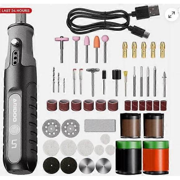 Outil Rotatif Sans Fil Multi avec Vitesse Variable et Ensemble d'Accessoires Compatible Dremel