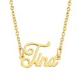 thumbnail image 1 of KISPER 18K Gold Plated Stainless Steel Personalized Name Pendant Necklace, Tina, 1 of 6