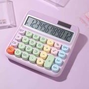 Suncoda Calculator Calculator, Mechanical Calculator,Cute Calculator 12 Digit Display Calculator for Daily and Basic Office,Vintage Typewriter Style Solar Powered Battery Powered Calculator