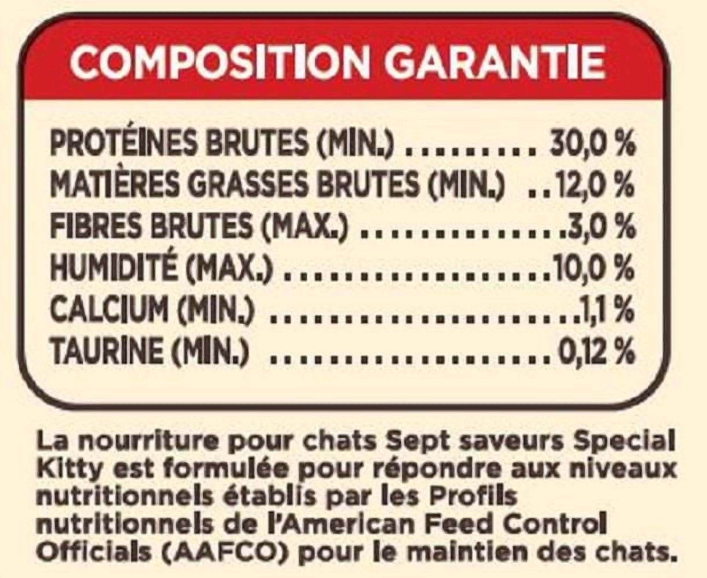 Nourriture sèche Special Kitty pour chats avec formule à sept saveurs