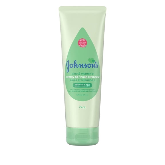 Johnson's Baby Creamy Oil Lotion with Aloe Vera & Vitamin E, 236mL