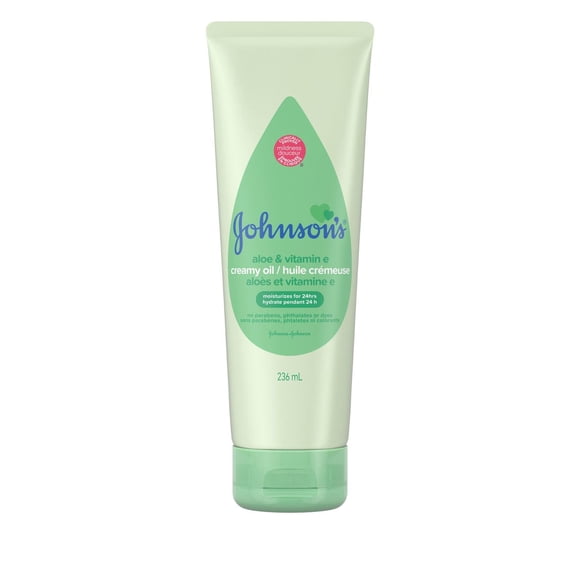 Johnson's Baby Creamy Oil Lotion with Aloe Vera & Vitamin E, 236mL
