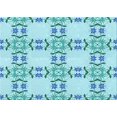 thumbnail image 1 of Ahgly Tapis Rectangulaire Lavable en Machine Intérieur Transitionnel Bleu, 2 Pieds x 4 Pieds, 1 of 7