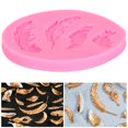 thumbnail image 4 of Cergrey 3pcs Feather Pattern Silicone Molds DIY Chocolate Cake Fondant Backing Mould Tool,Silicone Mold,Cupcake Backing Mould, 4 of 8