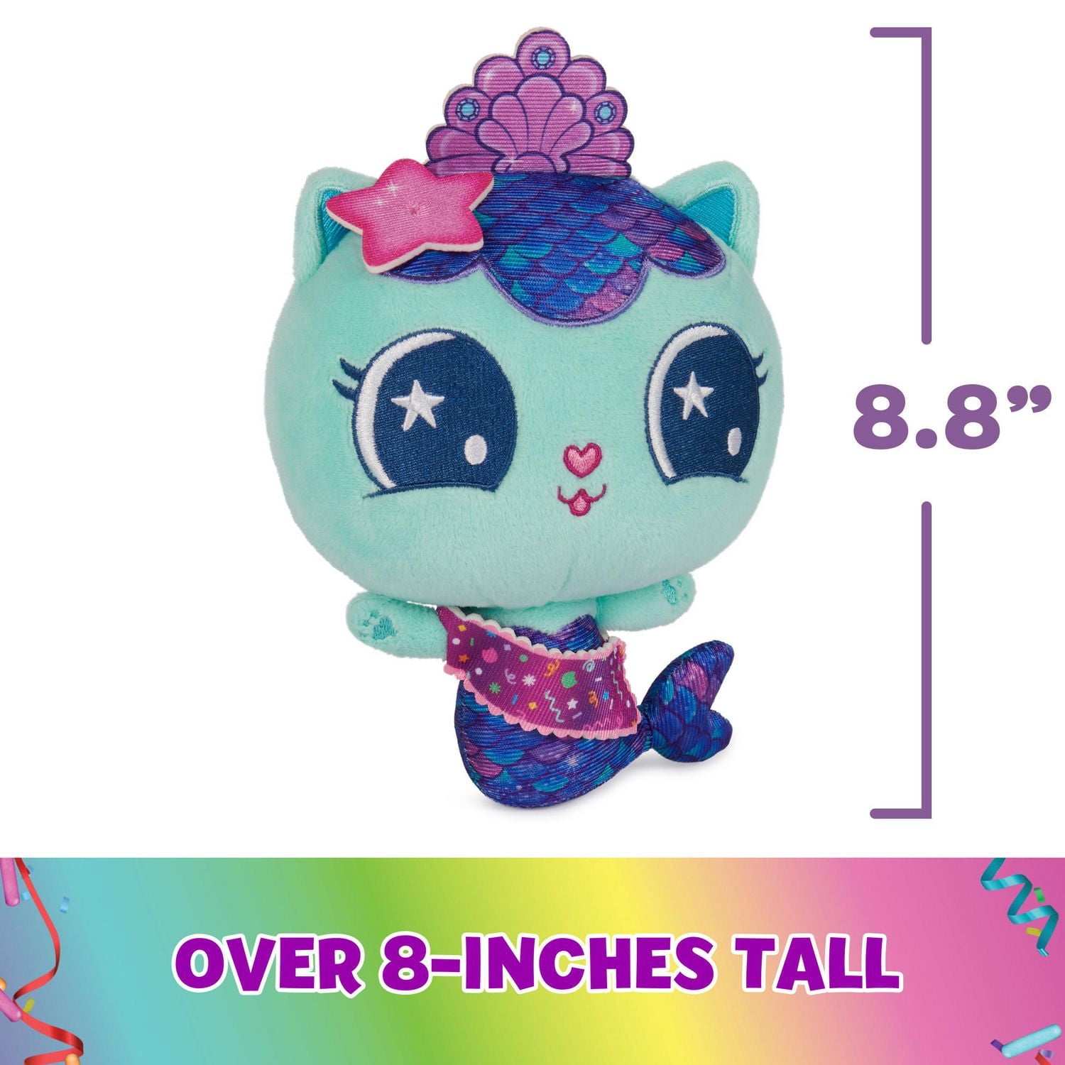 Gabby's Dollhouse, Peluche de fête MerCat, Peluche pour enfants, Jouet pour filles et garçons à partir de 3 ans