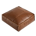 thumbnail image 2 of Housse de Pouf Ottomane Polyvalente en Similicuir 17,7 Pouces Carrée Non Rembourrée Coussin de Sol Rangement Repose-Pieds pour Usage Intérieur Extérieur Bricolage Remplissable Housse de Coussin de Siège en Cuir Sans Bourre Incluse, 2 of 7