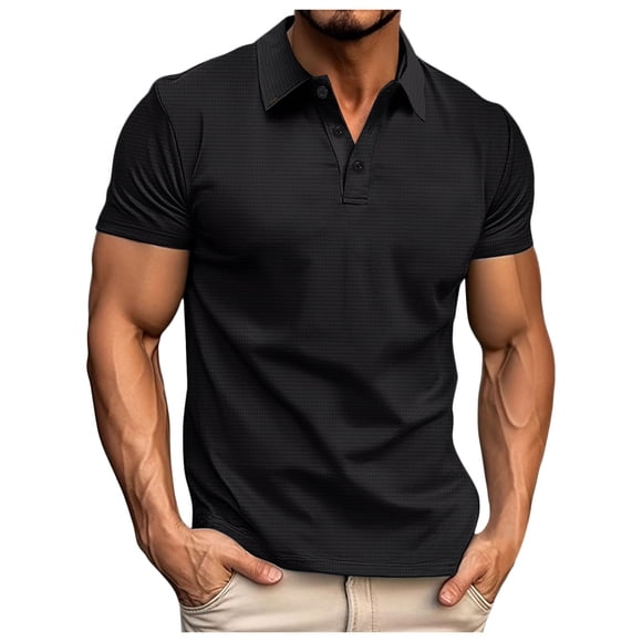 FhsagQ Men's Shirts Mens Shirts Tops 12 Pk Super Fit Men'S Short Sleeve Lapel T Shirt Summer Casual Solid Holiday Shirts Tops Mens Shirts Black Mens Shirts Cotton Trunks Super Fit Black XXL