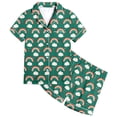 thumbnail image 1 of MIASHUI Patterned Girls Sleepwear Set - Short Sleeve Button Down Pajamas with Matching Shorts for Comfortable Nights, 1 of 4