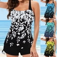 thumbnail image 2 of Two Piece Bathing Suit For Women Tummy Control Bathing Suits Athletic Blouson Swim Tank Top With Shorts, 2 of 7