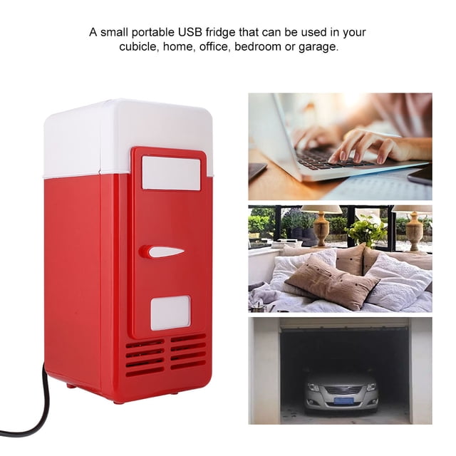 PC USB Mini, Refroidisseur/chauffe-Boisson pour Canettes Déguisé Réfrigérateur Frigo Mini Frigo Rouge