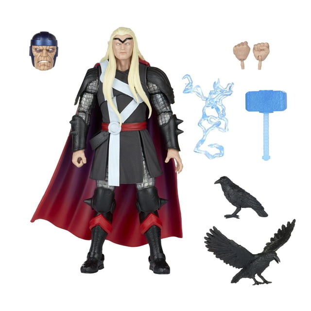Marvel Legends Series Thor Herald of Galactus Comics Action Figure 6-inch Jouet à collectionner, 6 Accessoires, 1 Partie de la figure de construction A