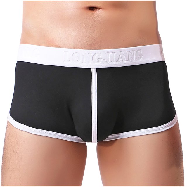 EOYWHK Cotton Boxer Briefs for Men Breathable Compression Athletic Underwear Seamless Boxers Color Blocked Briefs