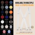 thumbnail image 4 of Mens Elastic X-Back Adjustable Straight Clip On Suspenders - White (Tall, 54" Long), 4 of 4