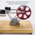 thumbnail image 4 of Stirling Engine Kit Electricity Generator Hot Air Motor Model Physical Generator Model with Flywheel Design Science Experiment Wooden Base DIY Education for Teacher Adults School Office, 4 of 7