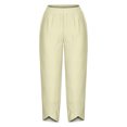 thumbnail image 4 of RXIRUCGD Capris d'Été Confortables et Amples pour Femmes, Couleur Unie, Beige, Taille : 4TG, 4 of 5