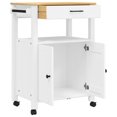 thumbnail image 2 of vidaXL Kitchen Trolley MONZA 60x40x90 cm Solid Wood Pine, 2 of 5