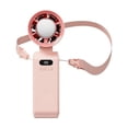 thumbnail image 2 of weibbin Portable Handheld Fan with Fully Transparent Body Colorful LED Lanyard 3 Wind Speeds Night Light USB Rechargeable for Travel Beach, 2 of 5