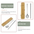 thumbnail image 3 of Miangastore 1 Set of Stainless Steel Cutlery Portable Outdoor Tableware Portable Chopsticks, 3 of 8