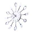 thumbnail image 1 of Kitchen Utensil Wall Clock,Large 3D Mirror Surface Spoon Fork Wall Clock Spoon Fork Clock Exceptional Craftsmanship, 1 of 9