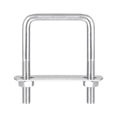 thumbnail image 1 of Unique Bargains Square U-Bolts 2 Sets 52mm Inner Width 80mm Length M8 304 Stainless Steel U Clamp Bolt, 1 of 5