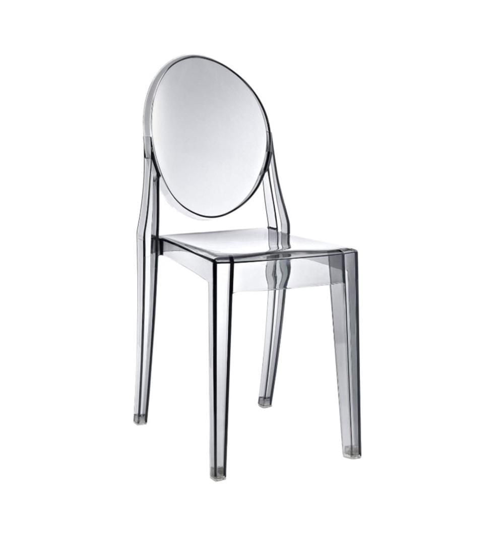 Heavenly Collection <br>Plastique Fumée Chaise Sans Bras