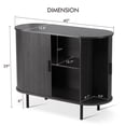 thumbnail image 2 of MARNUR Sideboard Buffet Cabinet 40" Storage Cabinet with 2 Sliding Tambour Doors, Adjustable Shelves for Office Bedroom Hallway Entryway, Black, 2 of 10