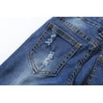 thumbnail image 3 of KIDSCOOL SPACE Little Girl Boy Ripped Denim Cute Slim Pants Jean Overalls 8T, 3 of 5