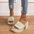 thumbnail image 5 of LSLJS Pantoufles pour Femmes Confortables à Bout Ouvert Platform High Heel Sandales à Enfiler Chaussures Bouche de Poisson Épaisses Pantoufles Heel High Heel, 5 of 5