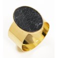 thumbnail image 1 of Medallion Marble Black Napkin Ring, Set of 4, 1 of 2