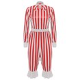 thumbnail image 3 of vastwit Combinaison Rayée Clown Cirque Méchant pour Femmes Manches Longues Shorts Combinaisons Costumes Halloween Blanc Rouge G, 3 of 5